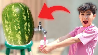 صنعت عصير البطيخ الاحمر 🍉 في البيت !!