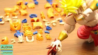 DRAGON BALL STOP MOTION SUPER SAIYAN GOD SON GOKU VS BROLY FIGURE RISE STANDARD PLASTIC MODEL #broly