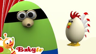 Egg Birds: Rooster, Panda, and Seal  🥚🐔🐼 | Guessing Games for Toddlers | Cartoons @BabyTV