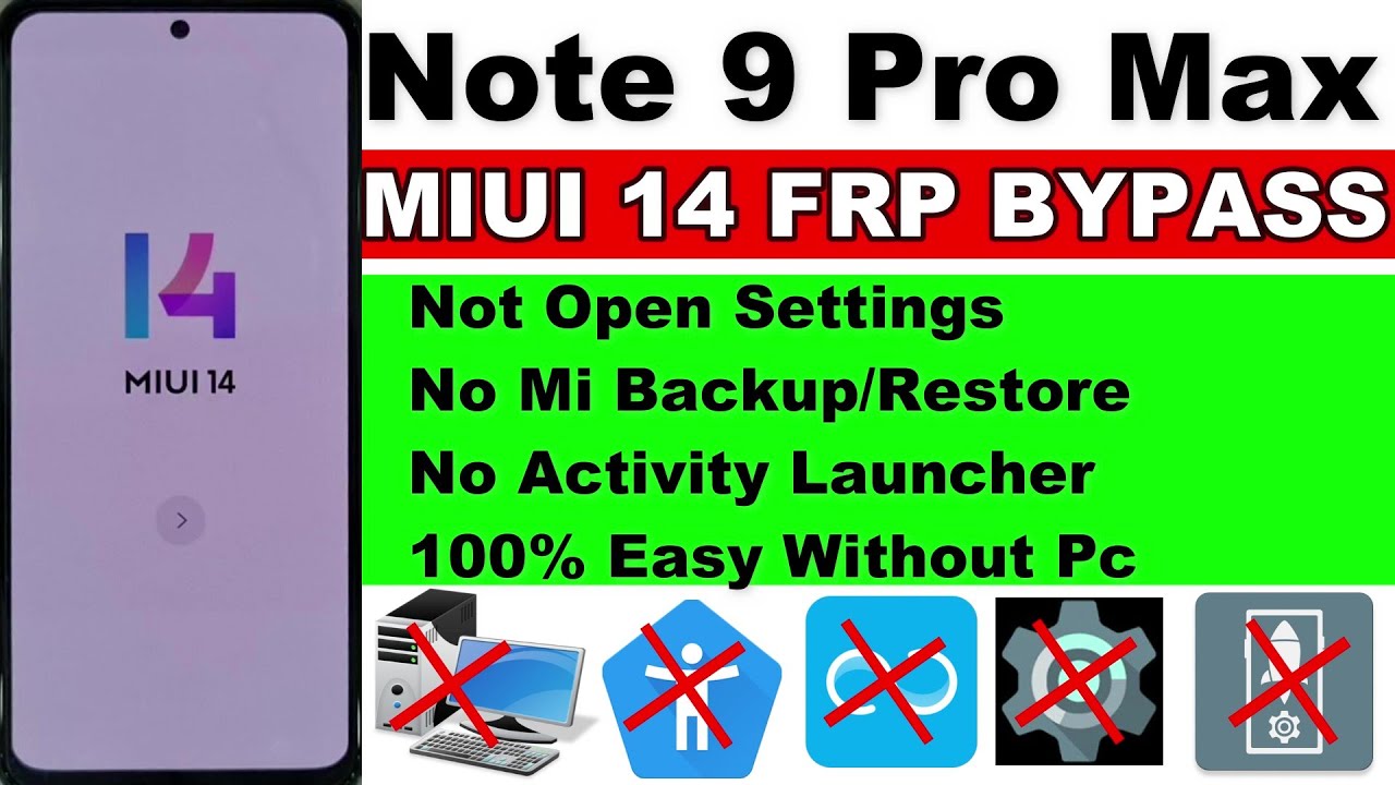 Redmi Note 9 Pro Max FRP Bypass MIUI 14 No Mi Cloud Redmi Note 9 Pro Max FRP Bypass MIUI 14 No Mi Cloud