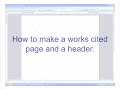 How to make a works cited page