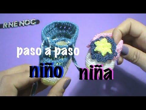 zapatos tejidos para niño dios