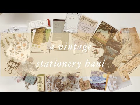 unboxing | dụng cụ bullet journal chủ đề vintage