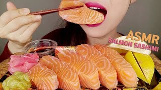 SALMON SASHIMI ASMR NO TALKING EATING SOUNDS MUKBANG KOREAN + 연어회 먹방 ASMR 리얼사운드 노토킹