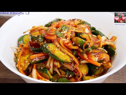 KIM CHI DƯA LEO Cách làm Dưa Kim Chi trộn ăn liền Chay Mặn đều dùng được by Vanh Khuyen