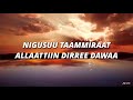 NIGUSUU TAAMMIRAAT - ALLAATTIIN DIRREE DAWAA - Lyrics