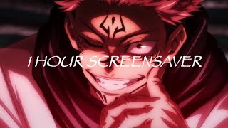 [1 HOUR LOOP] | Anime Screensaver --- VISUALIZER (Pt.4) [4k]