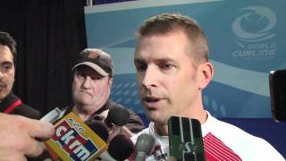 2011 Ford World Men's Curling Championship - Draw 8 Media Scrum