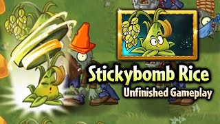 Plants Vs. Zombies 2 Stickybomb Rice Unfinished Gameplay
