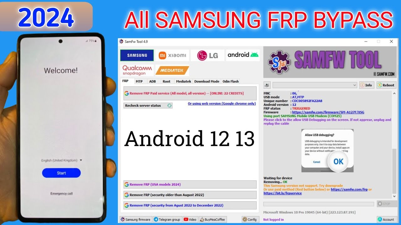 Samsung FRP Bypass 2024 Adb Enable Fail | Samsung Samsung FRP Bypass 2024 Adb Enable Fail | Samsung