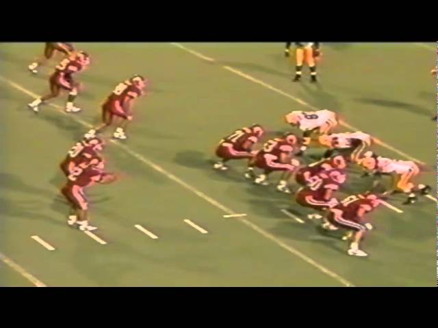 Oregon LB Terrell Edwards sacks Utah QB Frank Dolce 9-21-1991