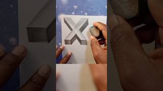 How To Draw 3D Letter X , Most Easy 3D Capital X Draw.