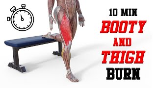 10 Min Glute & Thigh Burn No Equipment Home Workout