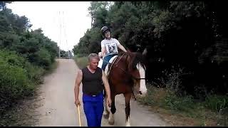 Con Mery en el 2018 (hipoterapia)