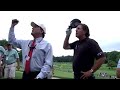 Phil Mickelson thrills fans with shot from hospitality area at Barclays - longer version