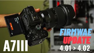 Update Sony A7Iii Firmware From 4.01 To 4.02 Step-By-Step Guide