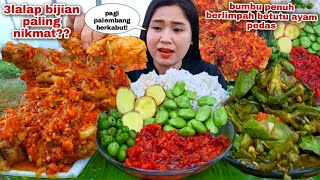 Meresap Menggiurkan Ayam Betutu Tumis Genjer Saos Tiram Sambal Dan Lalapan Mentah