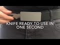 Tactical belt with flick knife