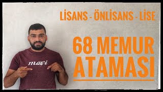 68 MEMUR ALIMI -LİSE & ÖNLİSANS & LİSANS ALIMI (AFET VE ACİL DURUM YÖNETİMİ BAŞK