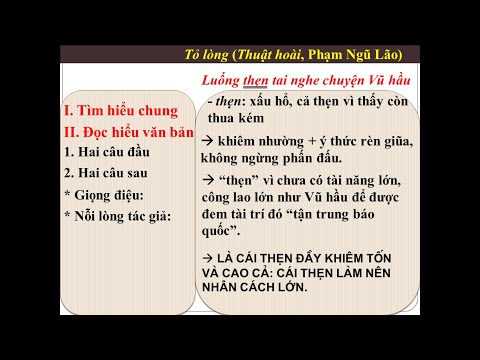 Ngữ văn 10 - Tỏ lòng (Thuật hoài, Phạm Ngũ Lão)- Cô: Tuệ Như (Đà Nẵng)