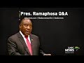 President Ramaphosa Q&amp;A session, 22 August 2019
