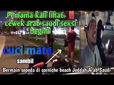 Sewa sepeda di saudi arabia 250.000 rupiah / 30 menit #cornichebeach #sepeda #naiksepeda #liburan