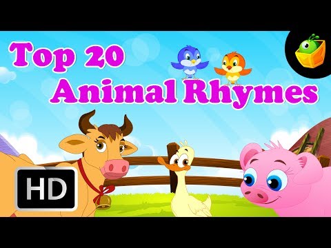 Top 20 Animal Compiled English Rhymes - Combination of CartoonAnimated...
