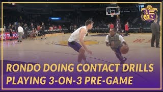Lakers Pre-Game: Rondo, Svi, Zu, Beasley, and Wagner Play 3-on3 Before The Game