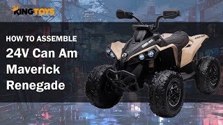 How To Emble 24V Can Am Maverick Renegade 1-Seater Kids Ride On Atv