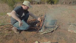 Making a Fire With Wet Wood | Isolation 2020 | Build a Campfire