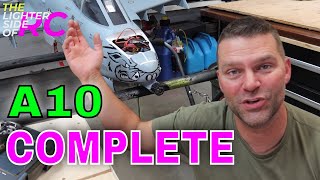 GIANT A-10 Complete - Cockpit Install, Engine Runs, CofG, Gremlins A10