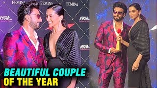 Deepika Padukone Ranveer Singh Beautiful Couple Of The Year Nykaa Femina Beauty Awards 2019 Deepika Padukone Ranveer Singh Beautiful Couple Of The Year Nykaa Femina Beauty Awards 2019