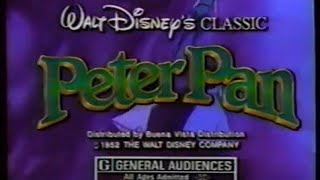 Peter Pan Re-Release Commercial 1989