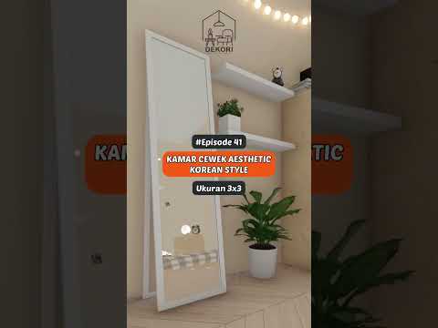 Desain Kamar Aesthetic ala Korean Style #shorts desain interior kamar