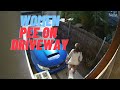 Women peeing on driveway | She couldn't control?
