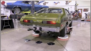 1972 DUSTER 340 4-SPEED DUPLICATED EXACTLY TO HIS OLD HIGH SCHOOL CAR HE BOUGHT NEW. DREAM MACHINE