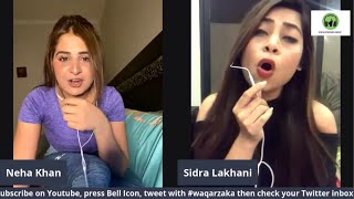 Sidra & Neha Khan Fight - Waqar Zaka Headphone Show