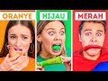 MAKAN MAKANAN BERWARNA SAMA SELAMA 24 JAM || Tantangan Makana...