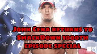 John Cena returns to SmackDown 1000th episode special
