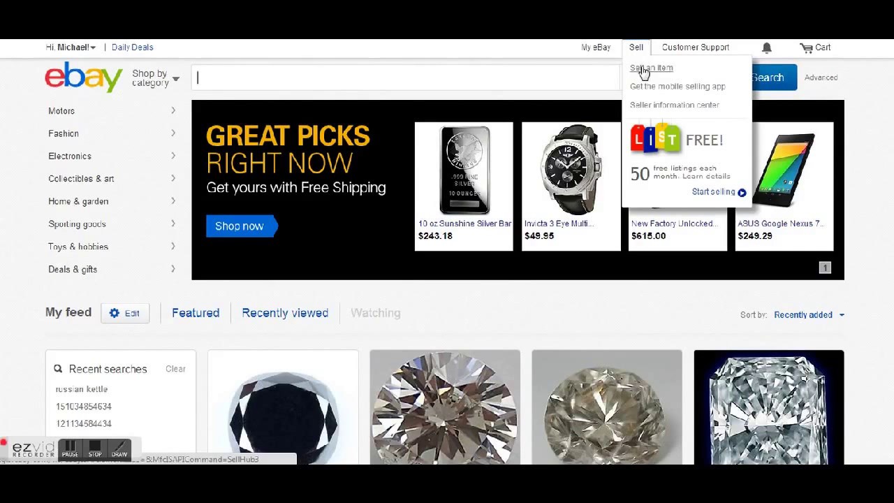Как выставить товар на продажу на аукцион eBay - Русский eBay - YouTube