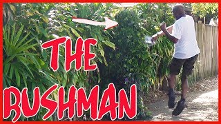 FUNNY - BUSHMAN - SCARE PRANK - 4k Video - 15 minutes long