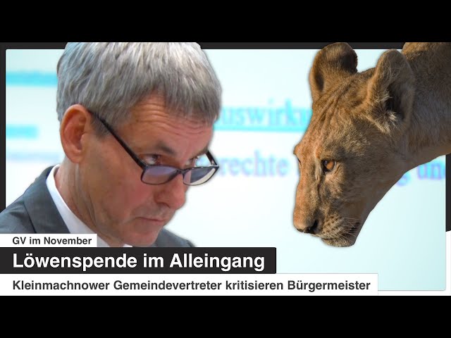 Löwenspende im Alleingang | Kleinmachnower Gemeindevertreter kritisieren Bürgermeister