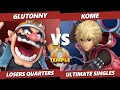 Temple: Hermès Edition Losers Quarters - Glutonny (Wario) Vs. Kome (Shulk) SSBU Ultimate Tournament