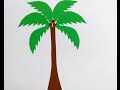 How to coconut tree collage | Cắt dán cây dừa