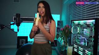 Adriana Chechik  sucking a banana