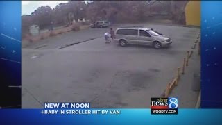 Van Hits Mom, Stroller, Child Flees