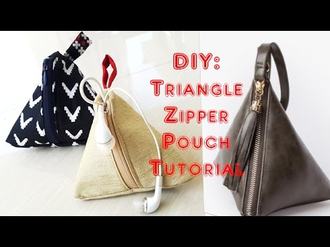 DIY: Triangle Zipper  pouch Tutorial - YouTube
