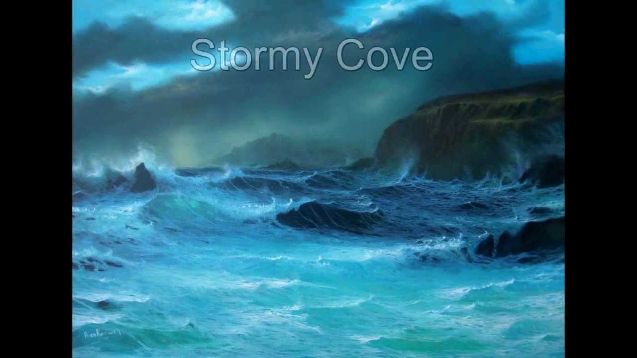 how to paint the ocean stormy cove part one by alan ocean painting