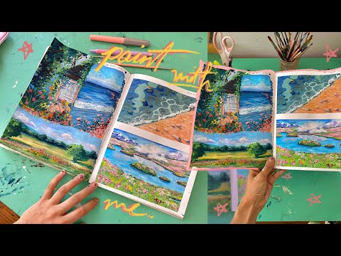 painting more Ghibli scenes & cottage-core dream (gouache)🌱🤓 \ Jim Reno