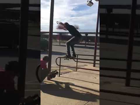 Sam with big ole boardslide!